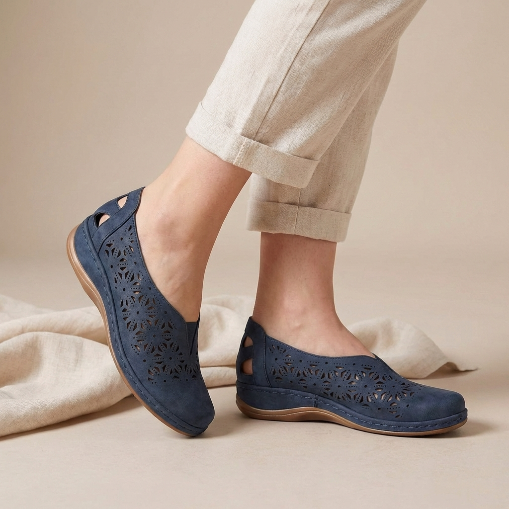 Breathable Cutout Comfort Flats for Effortless Summer Days