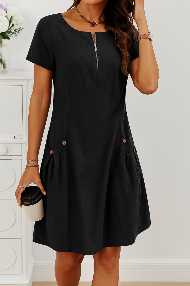 Barbara | Stylish Sleeve Dress with Pockets for Everyday Wear
