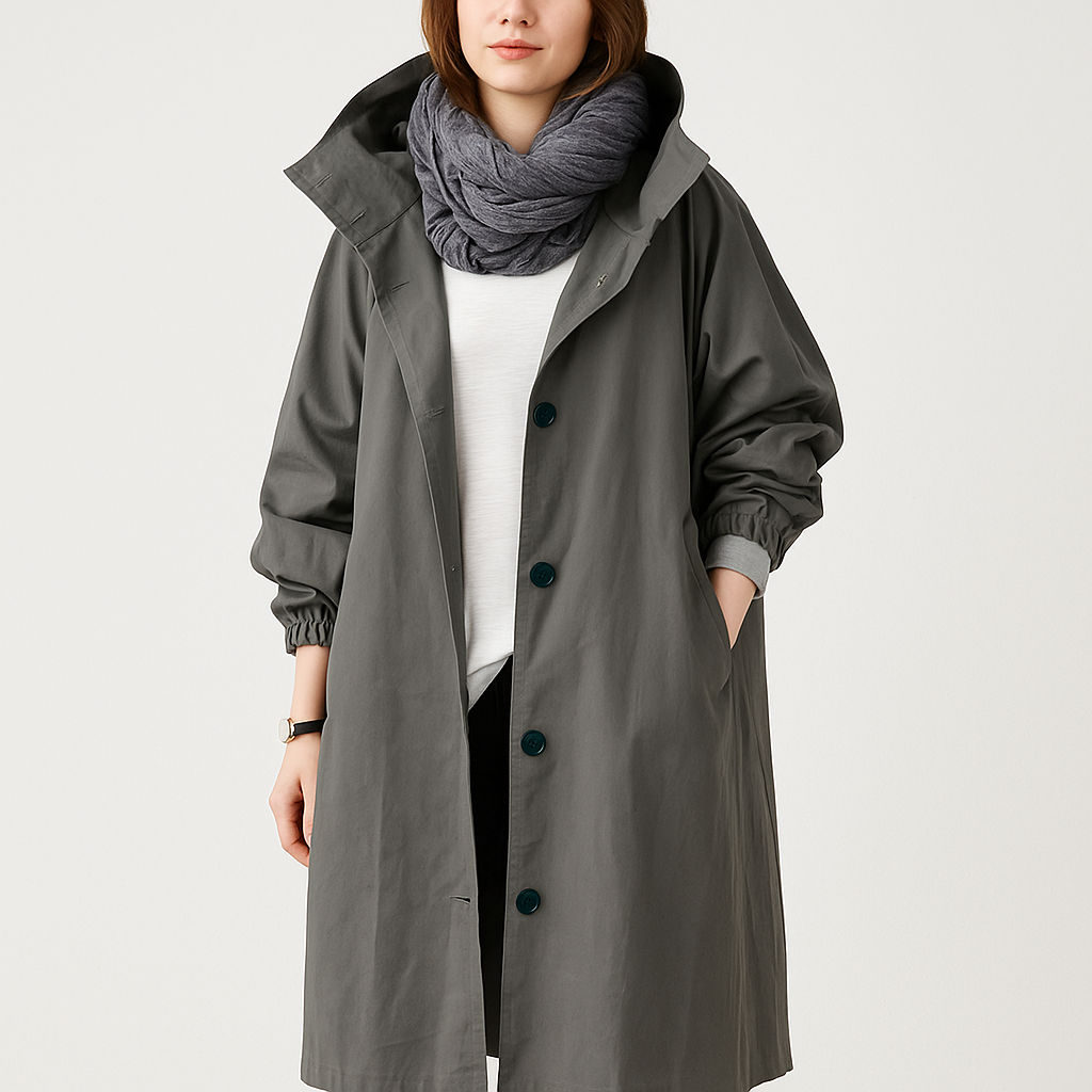 Water Resistant Oversized Hooded Windbreaker Rain Jacket