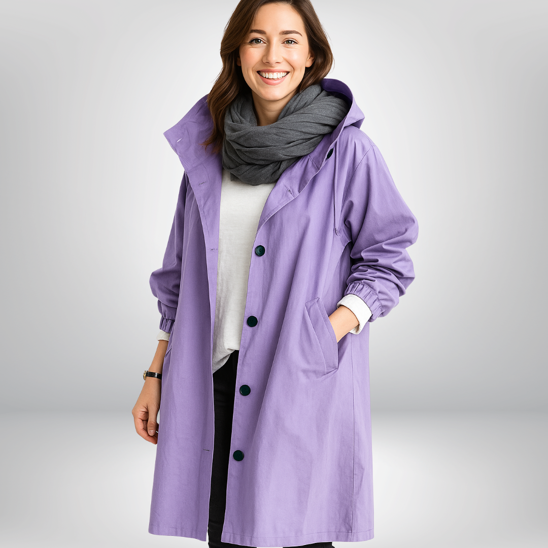 Water Resistant Oversized Hooded Windbreaker Rain Jacket