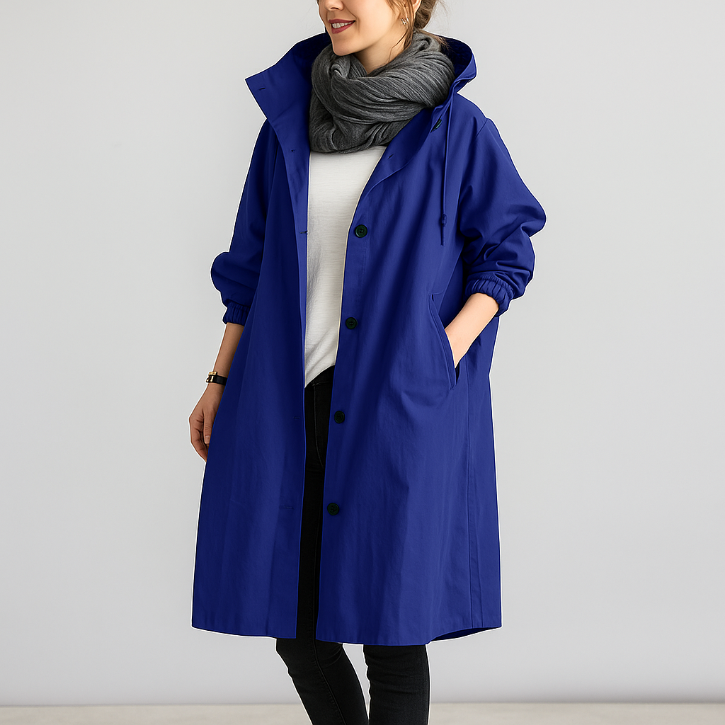 Water Resistant Oversized Hooded Windbreaker Rain Jacket