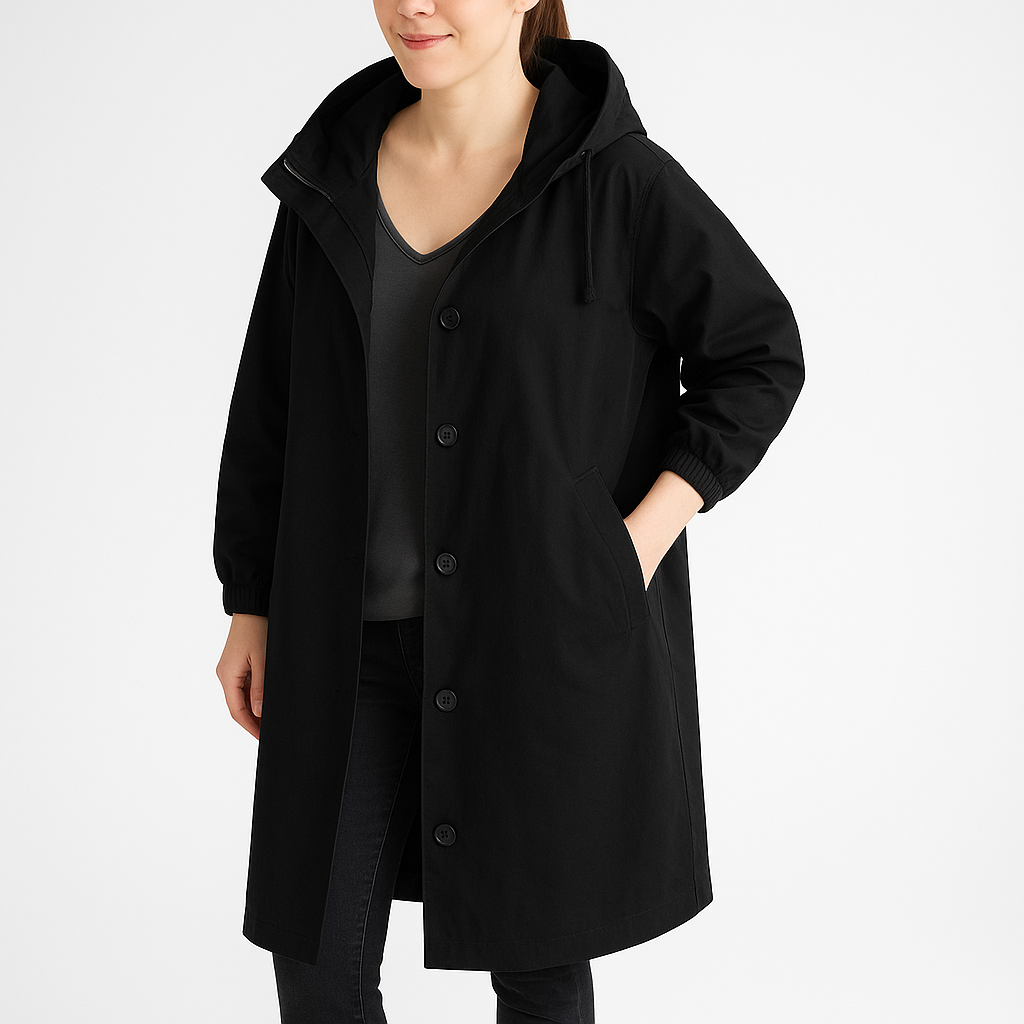 Water Resistant Oversized Hooded Windbreaker Rain Jacket