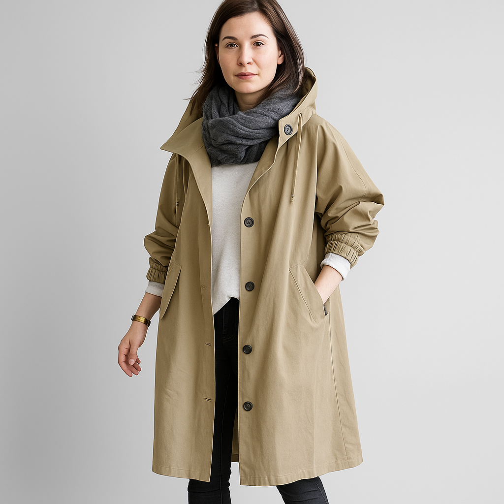 Water Resistant Oversized Hooded Windbreaker Rain Jacket