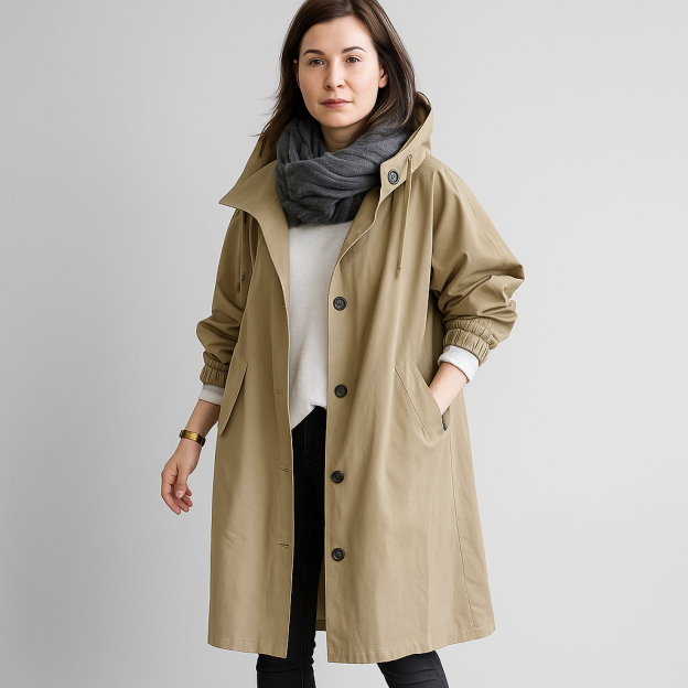 Water Resistant Oversized Hooded Windbreaker Rain Jacket