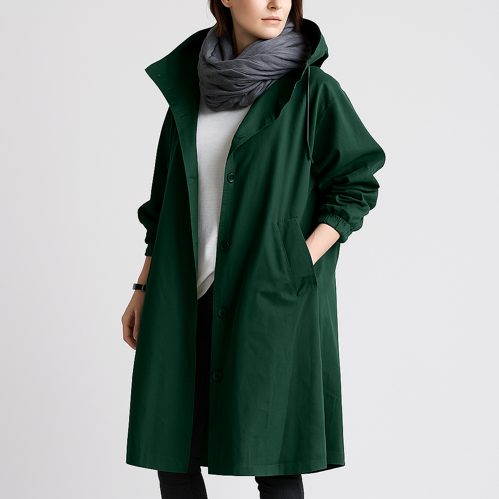 Water Resistant Oversized Hooded Windbreaker Rain Jacket