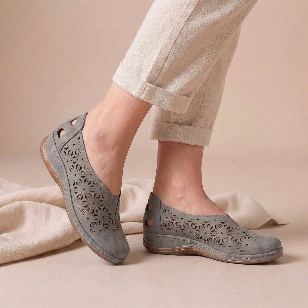 Breathable Cutout Comfort Flats for Effortless Summer Days
