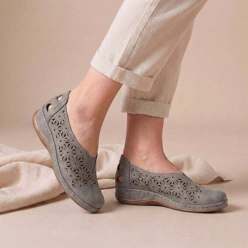 Breathable Cutout Comfort Flats for Effortless Summer Days