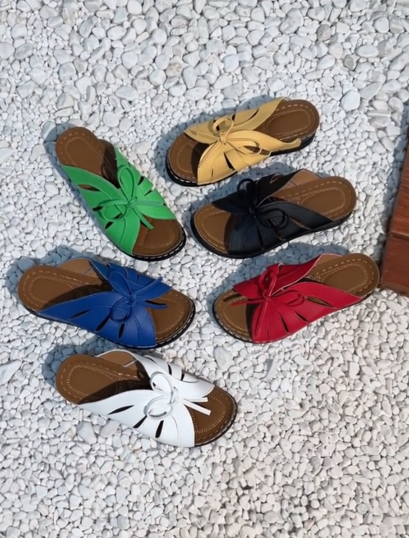 Women's Summer Bow Arch Support Wedge Sandals