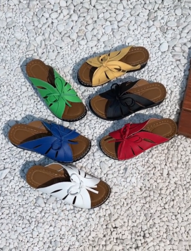Women's Summer Bow Arch Support Wedge Sandals