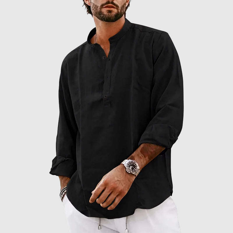 Roberto Russo | Linen Henley Shirt