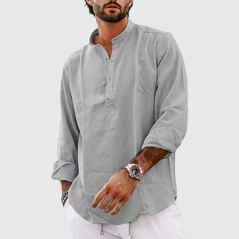 Roberto Russo | Linen Henley Shirt