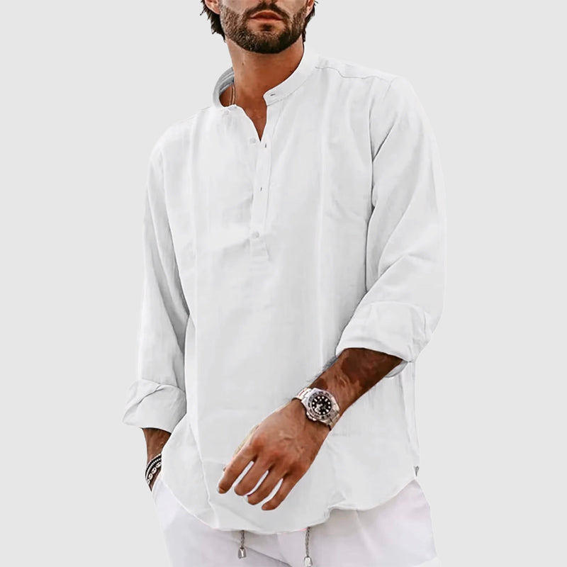 Roberto Russo | Linen Henley Shirt