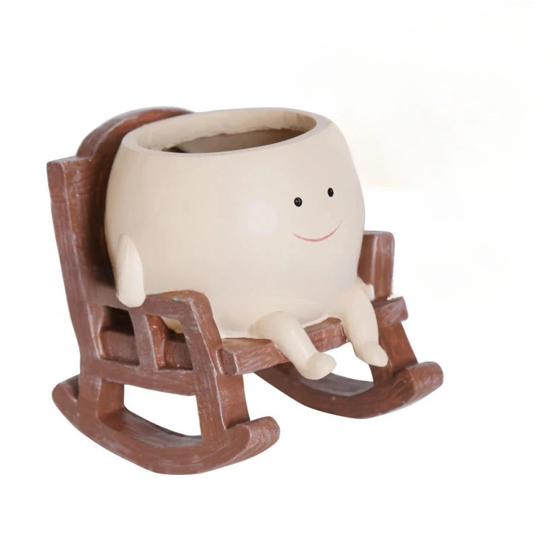 Rocking Chair Smiley Pot ATDB35150