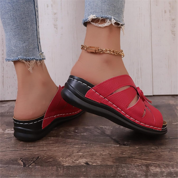 Women's Summer Bow Arch Support Wedge Sandals