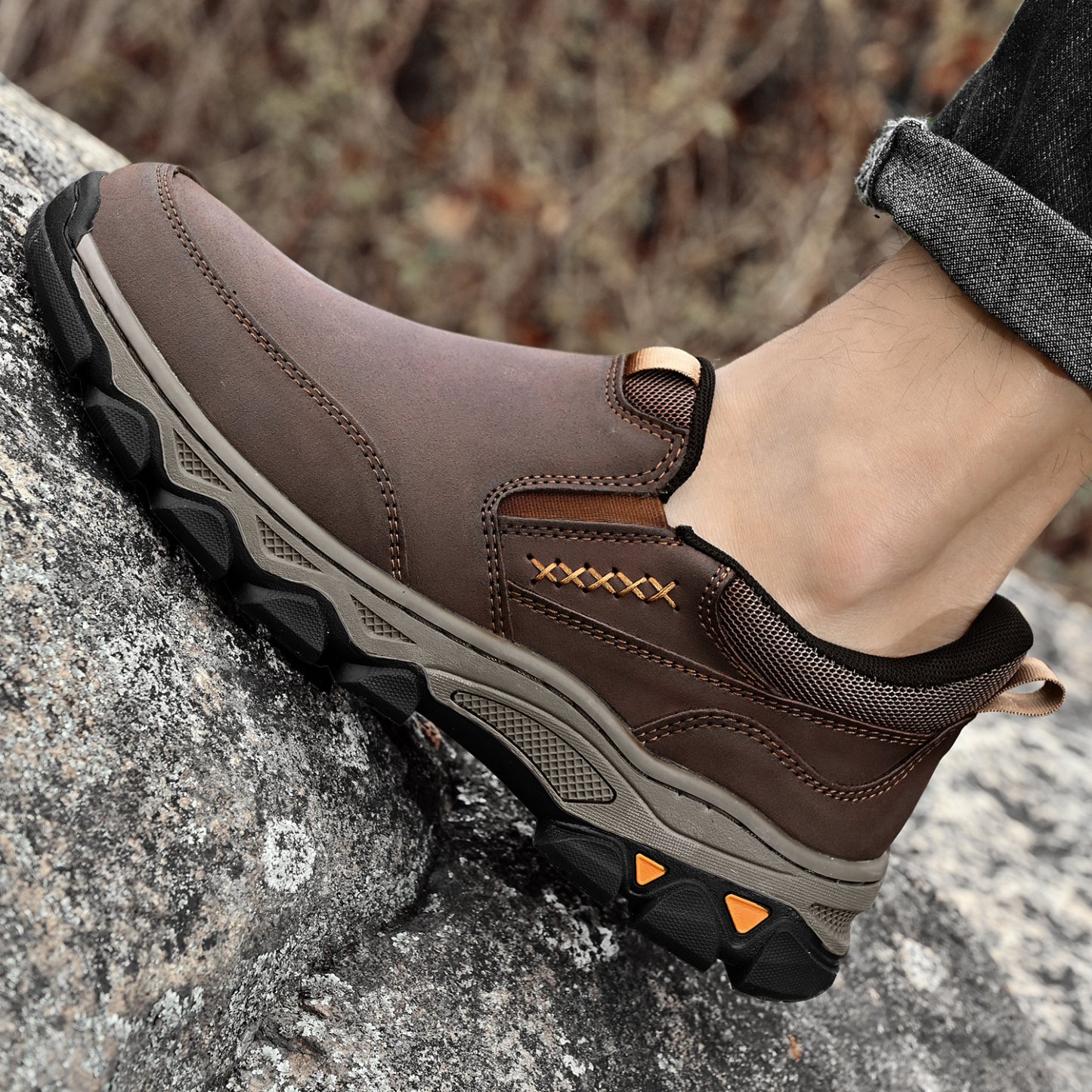 ⏰Promotion 60% OFF - 2025 New Men's Orthopedic Hands-Free Genuine Leather Slip On Loafers