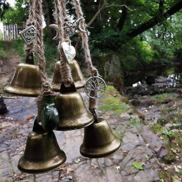 Witches Bells, Door Protection Charm, Wicca Decor(Clearing Negative Energy).
