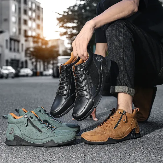 Men’s Handmade Premium Leather Slip-On Boots 