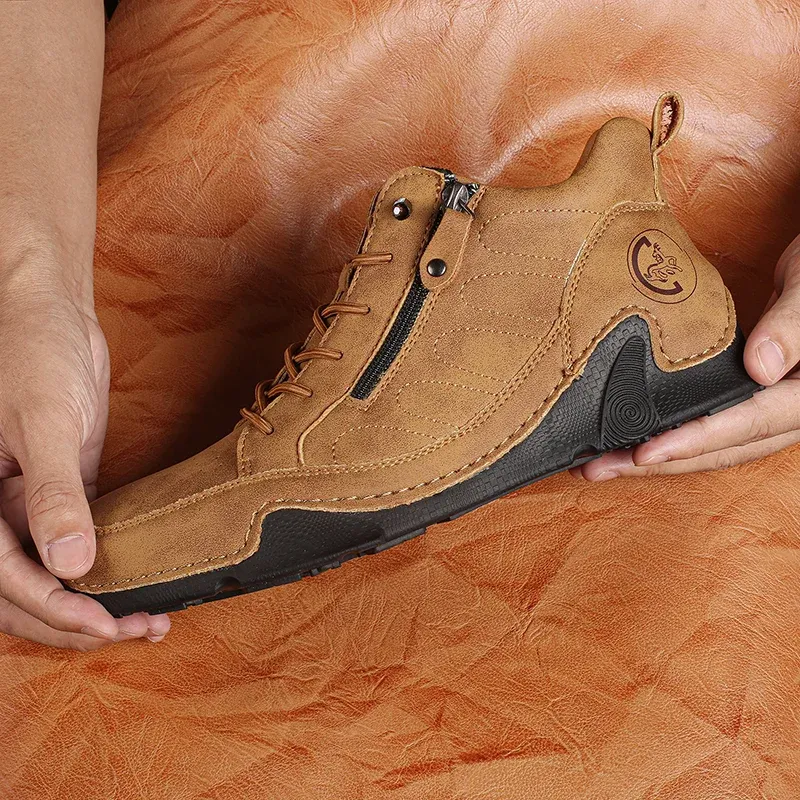 Men’s Handmade Premium Leather Slip-On Boots 