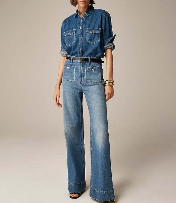 🧣🔥Spring Fashion Update👖Tummy Control Sailor Wide Leg Trouser