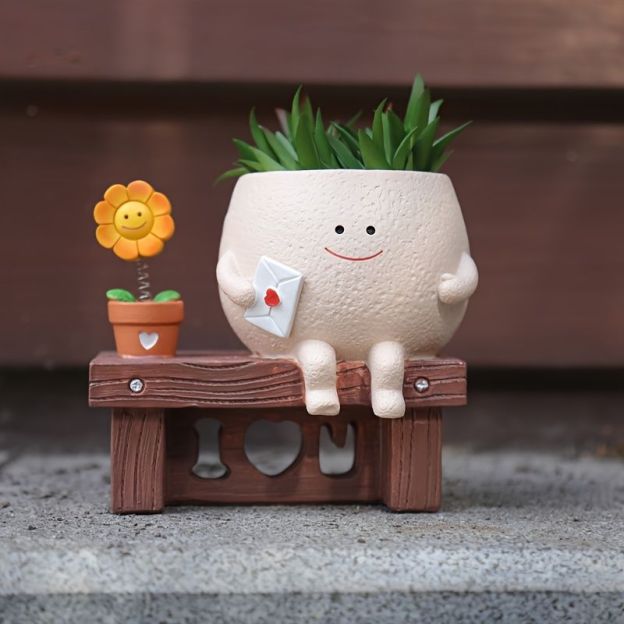 Sunflower Smiley Pot AGYH3451