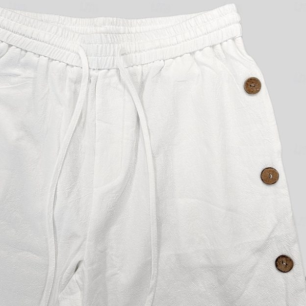 Men��s Breathable Linen Shorts �C Elastic Waist, Beach & Daily Wear