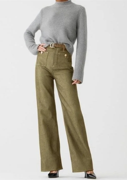 🧣🔥Spring Fashion Update👖Tummy Control Sailor Wide Leg Trouser