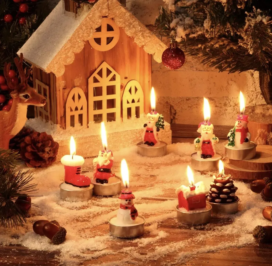 Christmas Scented Candles - 12 Pcs