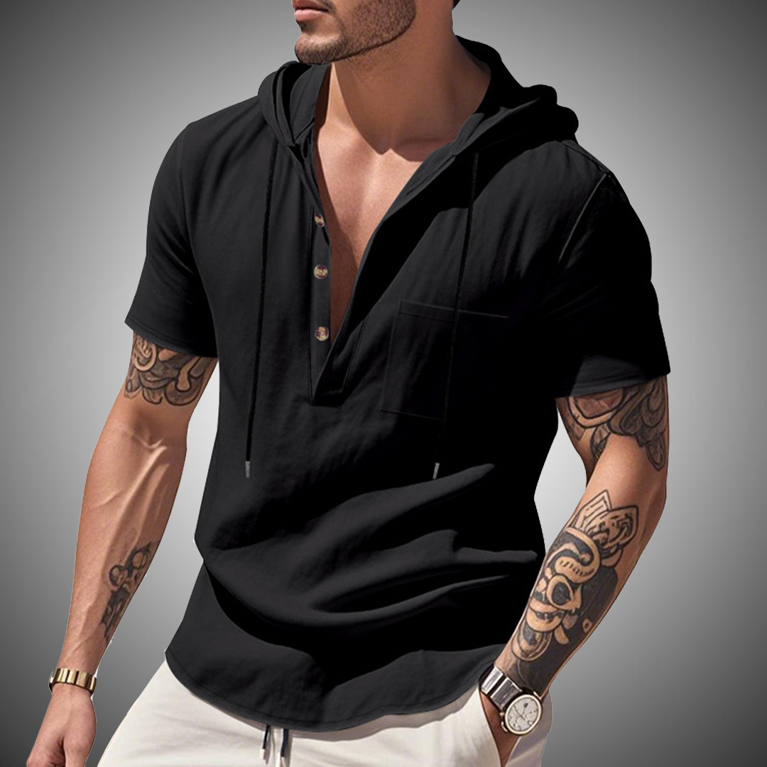 Hooded Linen Shirt