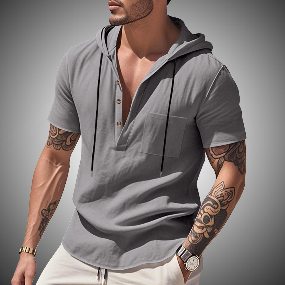 Hooded Linen Shirt