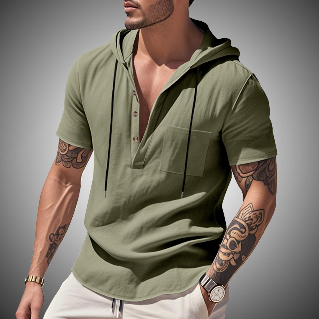 Hooded Linen Shirt