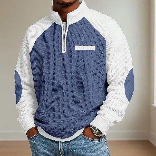 [Copy]Men’s Western-Style Wool Half-Zip Pullover