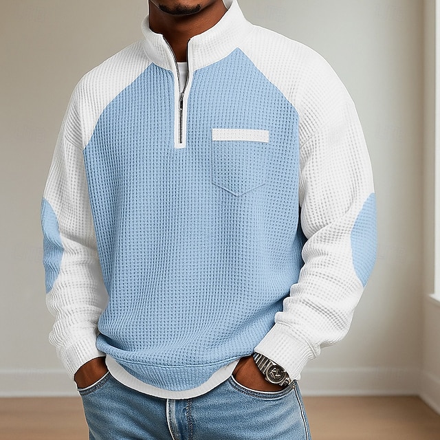 [Copy]Men’s Western-Style Wool Half-Zip Pullover