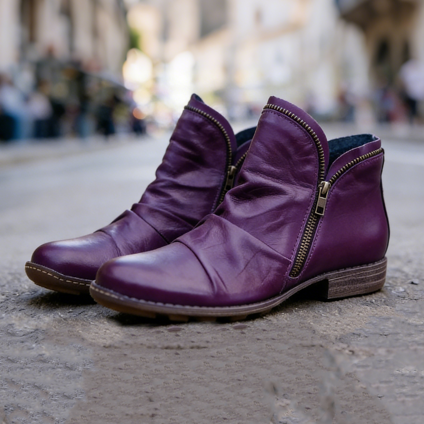 Last Day 59% OFF-Women Zipper Waterproof Ankle-Support Boots