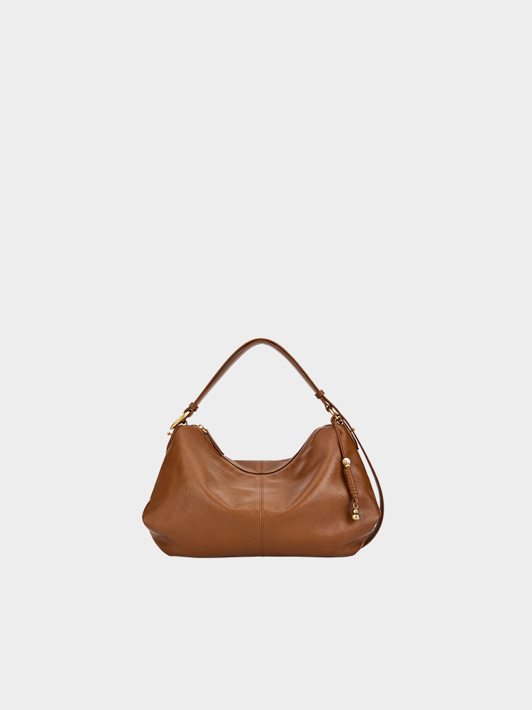 Leather Half-Moon Bag