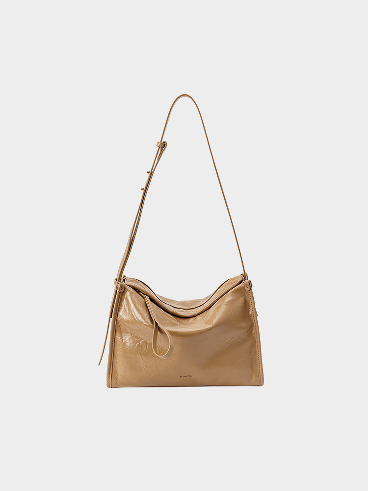 Pleated Boston bag