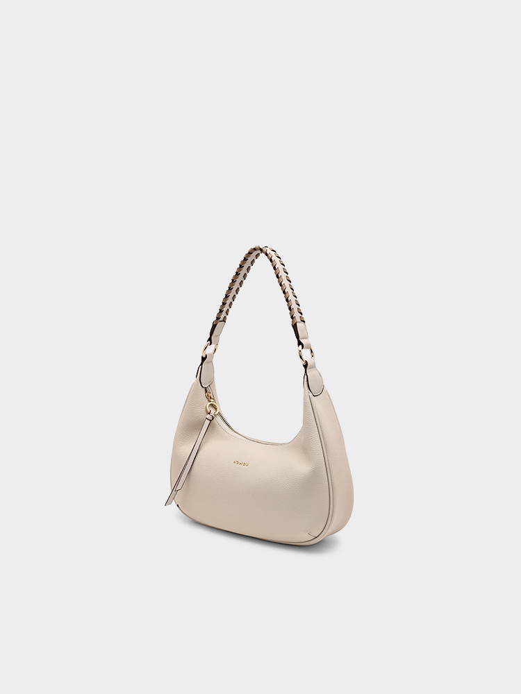 Woven Strap Crescent Bag