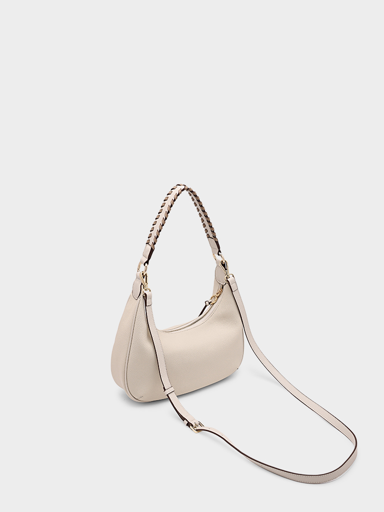 Woven Strap Crescent Bag