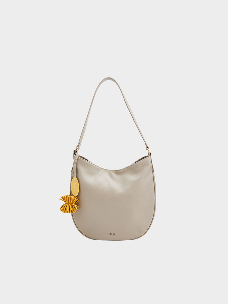 Single-shoulder semi-circular bag