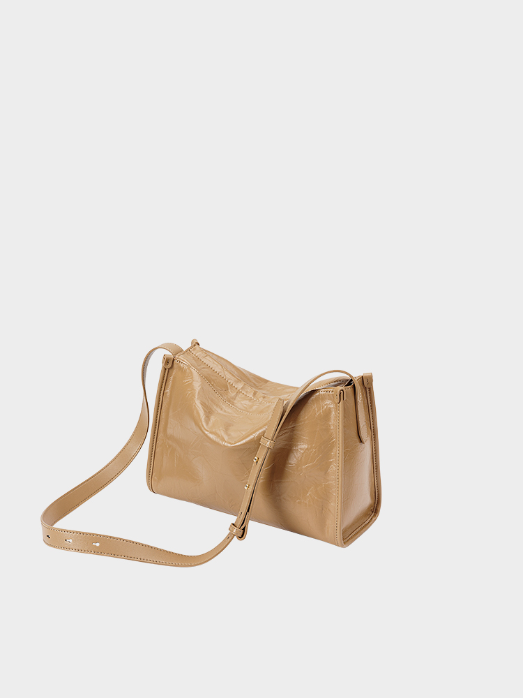 Pleated Boston bag