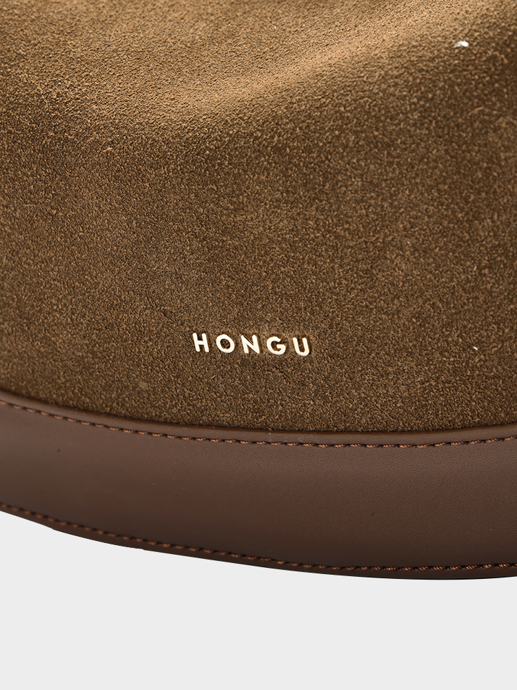 Faux Suede Crossbody Bag