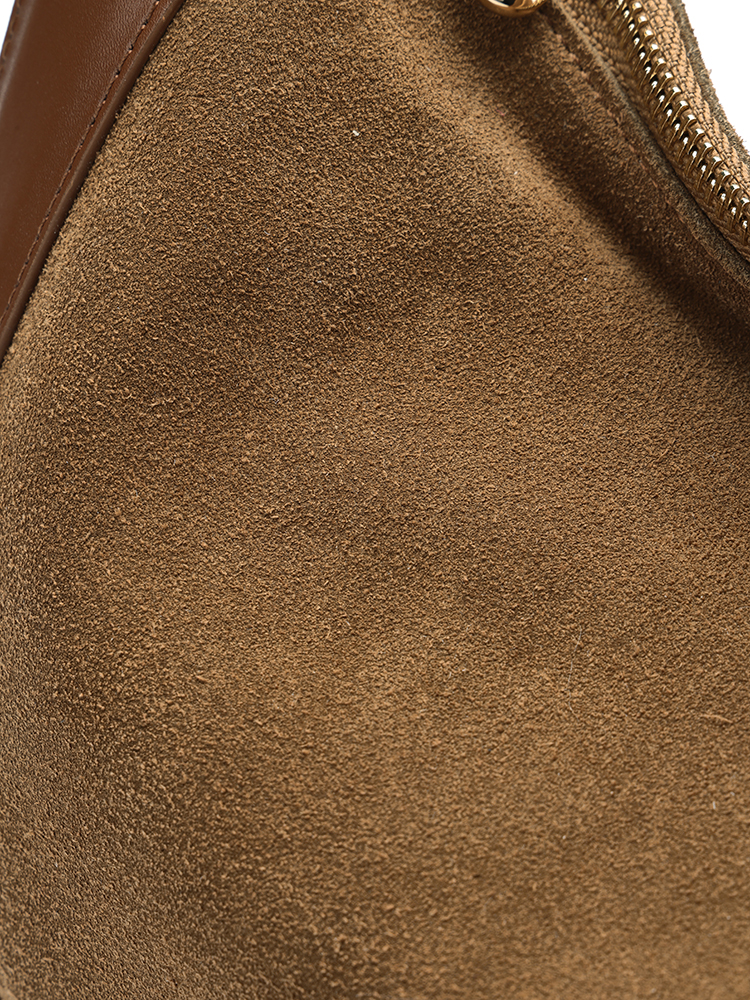 Faux Suede Crossbody Bag