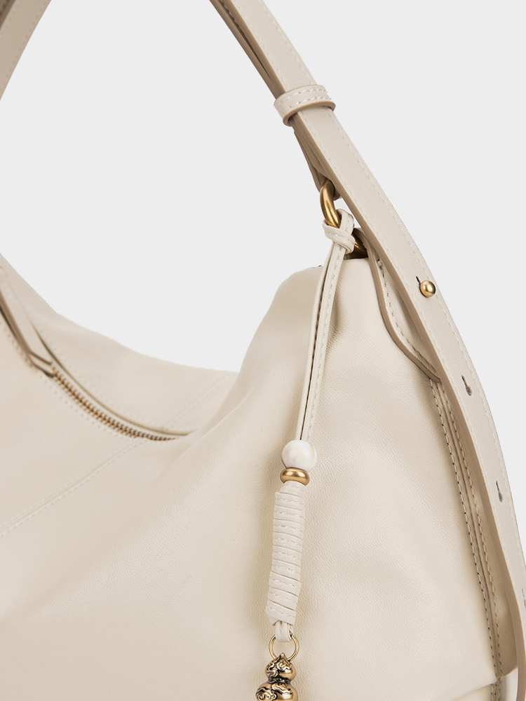 Leather Half-Moon Bag