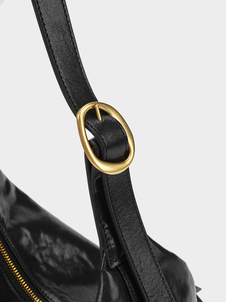 Vegetable-Tanned Hobo Bag