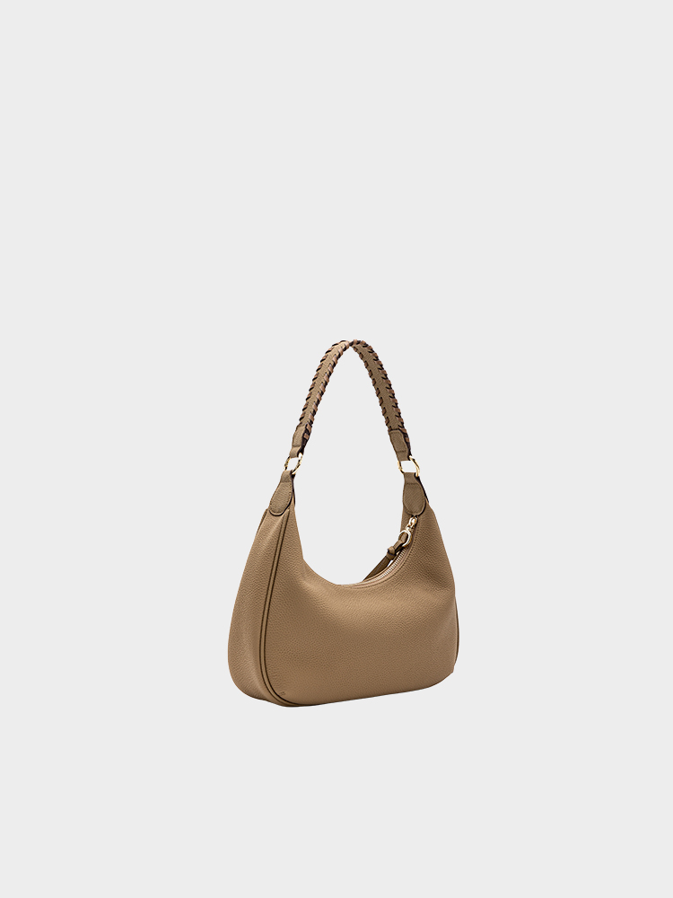 Woven Strap Crescent Bag