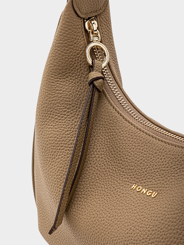 Woven Strap Crescent Bag