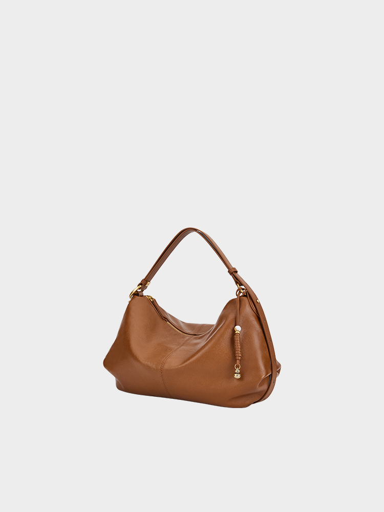 Leather Half-Moon Bag
