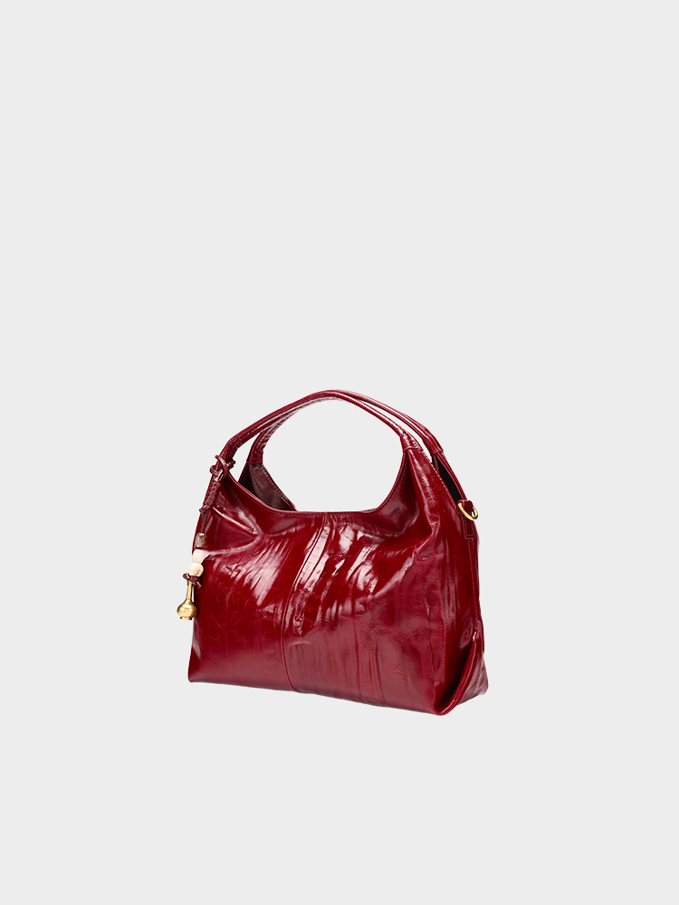 Oil wax leather single-shoulder bag