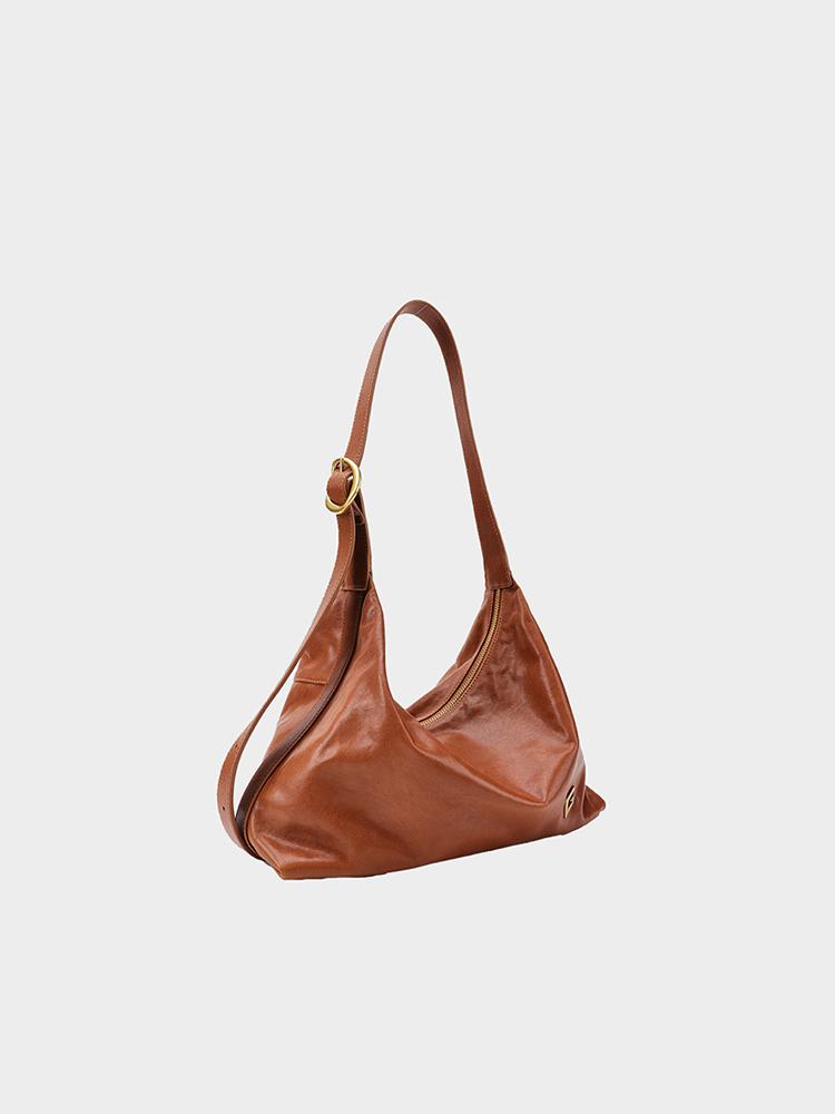 Vegetable-Tanned Hobo Bag