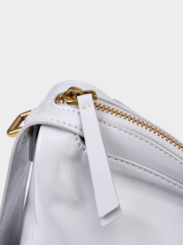 Vegetable-Tanned Leather Crossbody Bag