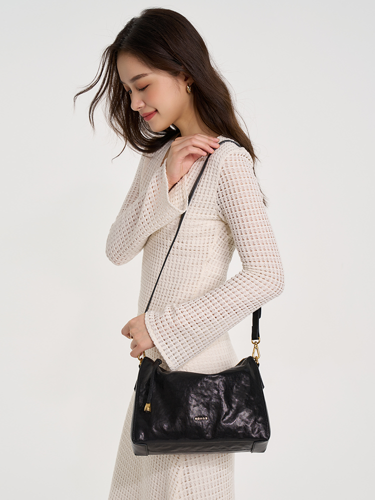 Textured Hobo Bag